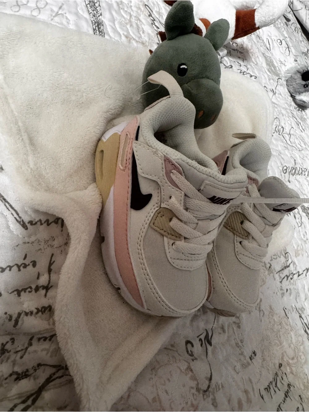 Nike Kids Cream, Pink & Burgundy Sneaker